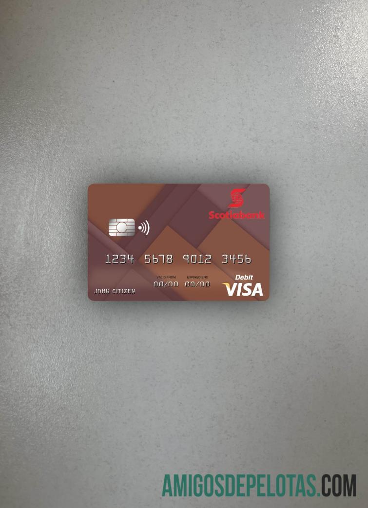 Cartão de débito Santa Lúcia Scotiabank Visa Photolook Front exemplo real